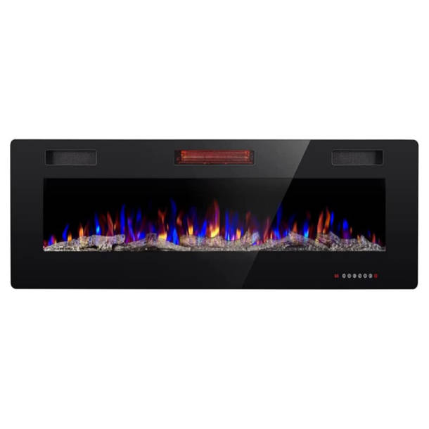 Symple Stuff Paynesville Recessed & Wall Mounted Electric Fireplace